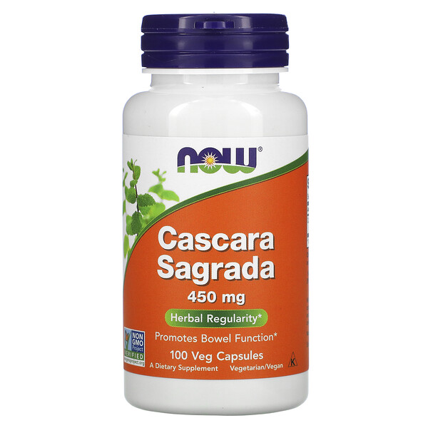 Cascara Sagrada, 450 мг, 100 вегетарианских капсул - NOW Foods NOW Foods
