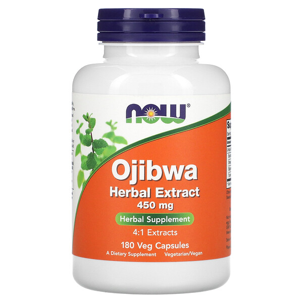 Ojibwa Herbal Extract, 450 mg, 180 Veg Capsules (Вегетарианские капсулы) NOW Foods