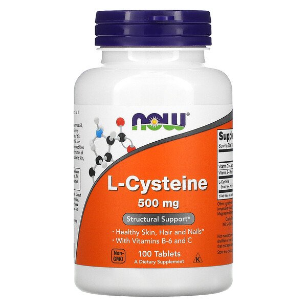 L-Цистеин - 500 мг - 100 таблеток - NOW Foods NOW Foods