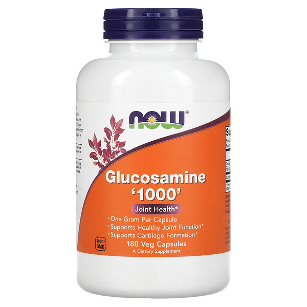 Глюкозамин 1000, 180 растительных капсул NOW Foods