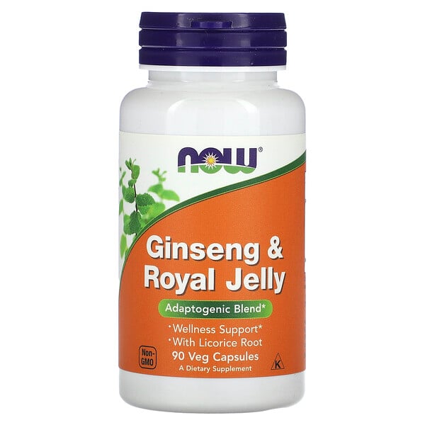 Ginseng & Royal Jelly, 90 Veg Capsules NOW Foods