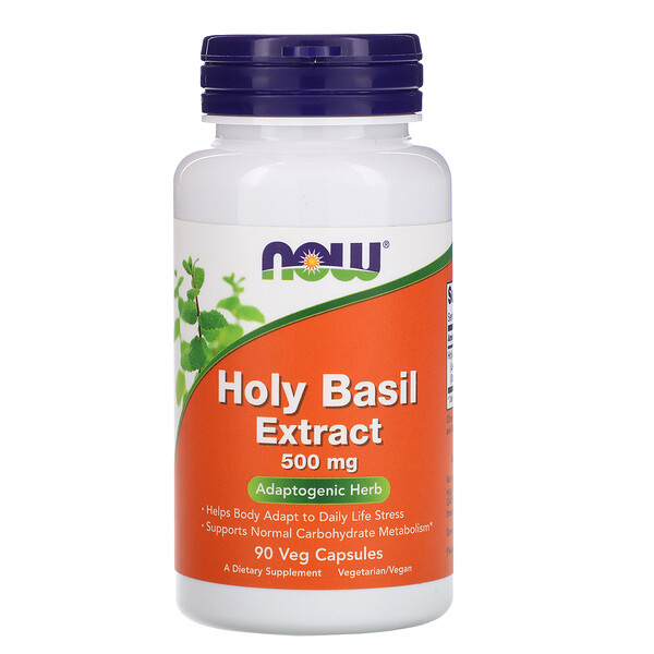 Экстракт священного базилика, 500 мг, 90 растительных капсул NOW Foods