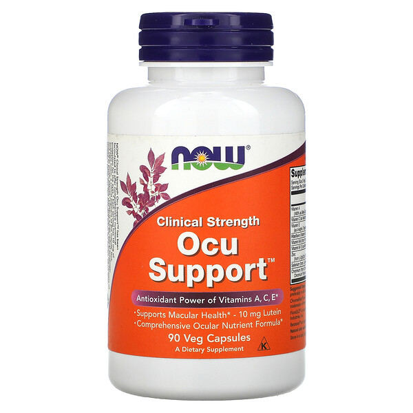 Clinical Strength Ocu Support, 90 растительных капсул NOW Foods