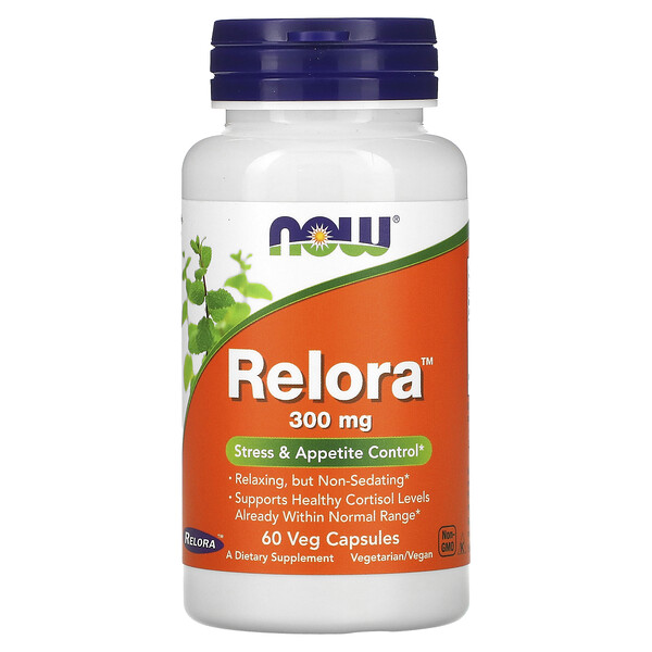 Relora, 300 мг, 60 растительных капсул NOW Foods
