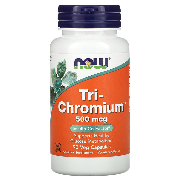 Tri-Chromium, 500 мкг, 90 растительных капсул NOW Foods