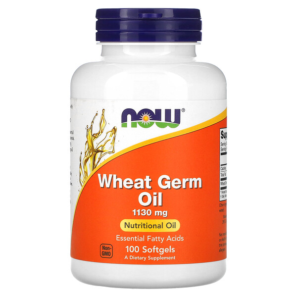 Wheat Germ Oil, 1,130 mg, 100 Softgels (Мягкие капсулы) NOW Foods