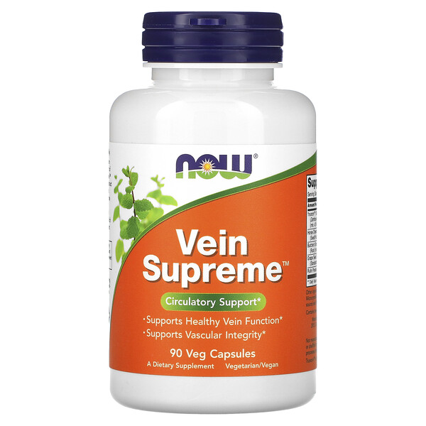 Vein Supreme, 90 Veg Capsules (Вегетарианские капсулы) NOW Foods