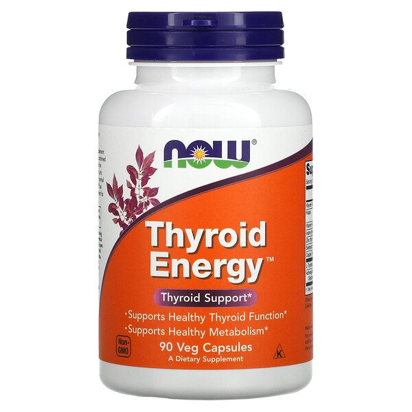 Thyroid Energy, 90 растительных капсул NOW Foods