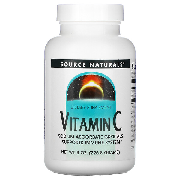 Vitamin C, 8 oz (Унции) (226.8 g) Source Naturals