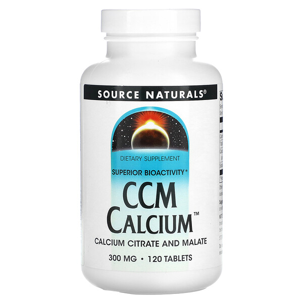 CCM Кальций, 300 мг, 120 таблеток Source Naturals