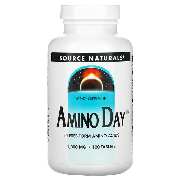 Amino Day, 1,000 mg, 120 Tablets Source Naturals