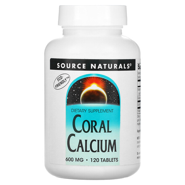 Коралловый кальций, 600 мг, 120 таблеток (300 мг в таблетке) Source Naturals