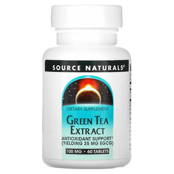 Экстракт зеленого чая, 100 мг, 60 таблеток Source Naturals
