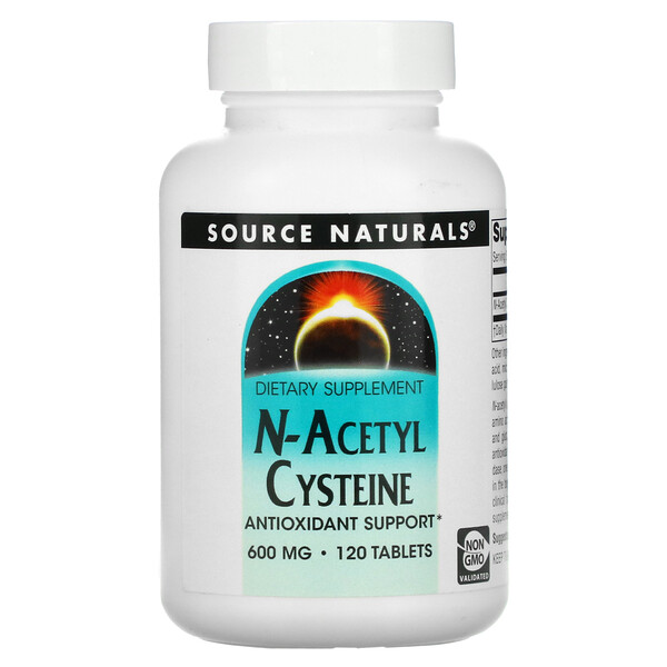 N-Ацетилцистеин - 600 мг - 120 таблеток - Source Naturals Source Naturals