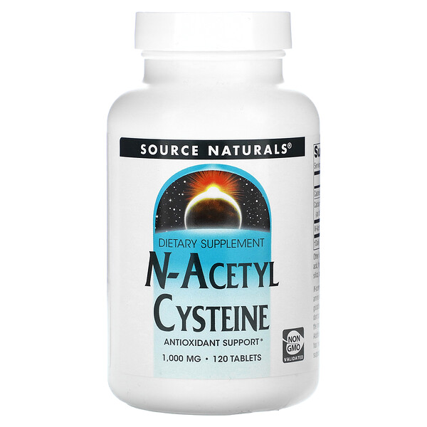 N-ацетилцистеин - 1000 мг - 120 таблеток - Source Naturals Source Naturals