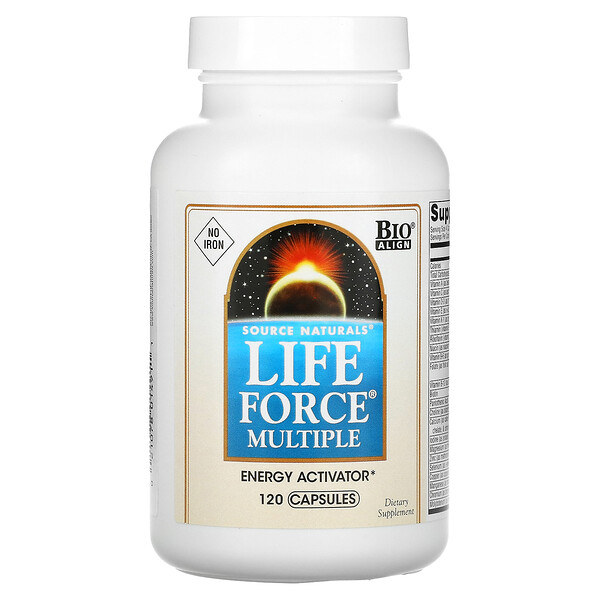 Life Force Multiple, без железа, 120 капсул Source Naturals