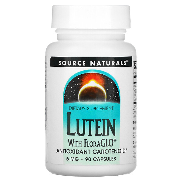 Лютеин, 6 мг, 90 капсул Source Naturals