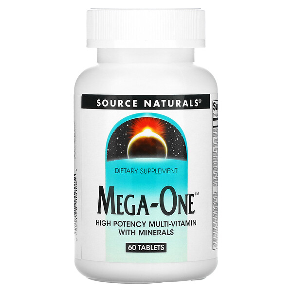 Mega-One - Высокая мощность - 60 таблеток - Source Naturals Source Naturals