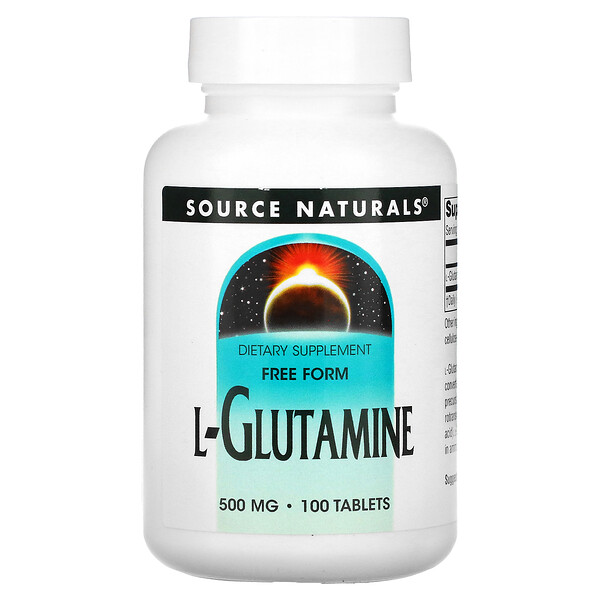 L-Глютамин - 500 мг - 100 таблеток - Source Naturals Source Naturals