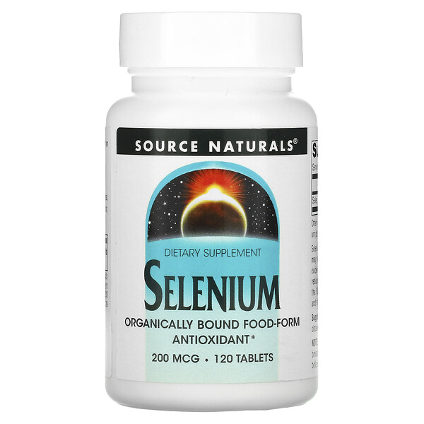 Селен, 200 мкг, 120 таблеток Source Naturals
