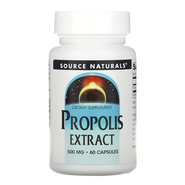 Экстракт прополиса, 500 мг, 60 капсул Source Naturals