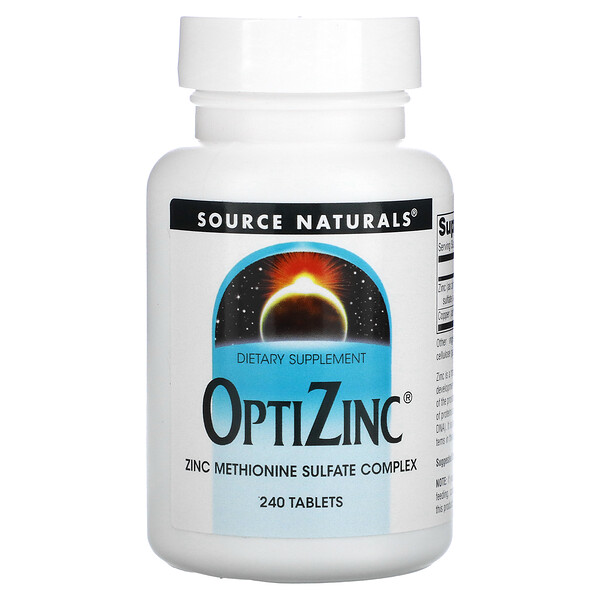 OptiZinc, 240 Tablets (Таблетки) Source Naturals