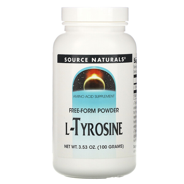 L-тирозин, порошок свободной формы, 3,53 унции (100 г) Source Naturals