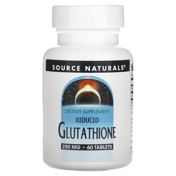 Восстановленный глутатион, 250 мг, 60 таблеток Source Naturals