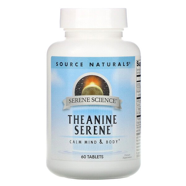 Serene Science, Theanine Serene, 60 таблеток Source Naturals