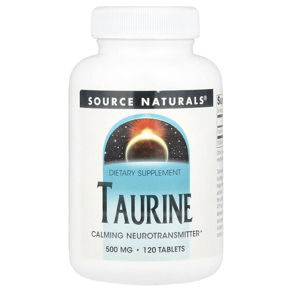 Taurine, 500 mg, 120 Tablets (Таблетки) Source Naturals