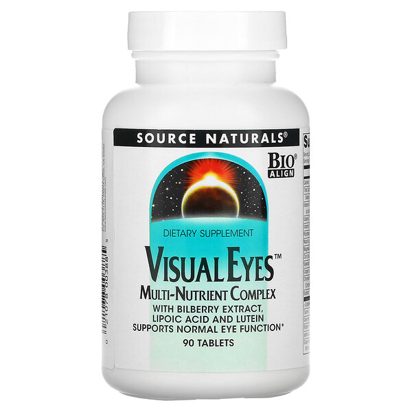 Visual Eyes, Мультипитательный комплекс, 90 таблеток Source Naturals