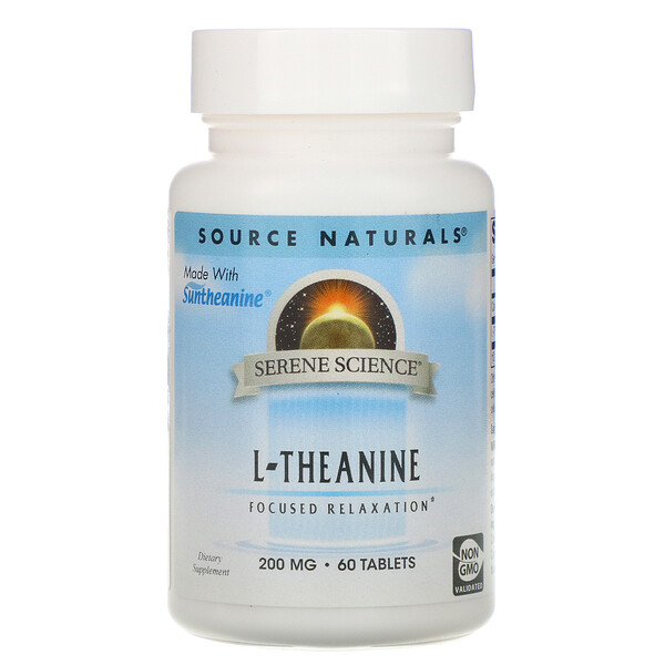 L-теанин, 200 мг, 60 таблеток Source Naturals