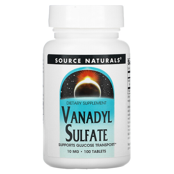 Ванадилсульфат, 10 мг, 100 таблеток Source Naturals