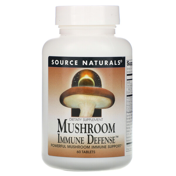 Mushroom Immune Defense, Комплекс из 16 грибов, 60 таблеток Source Naturals