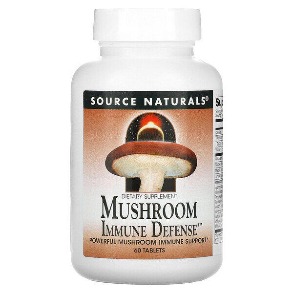Mushroom Immune Defense, Комплекс из 16 грибов, 60 таблеток Source Naturals