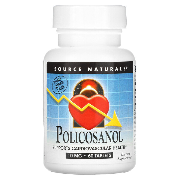 Поликозанол, 10 мг, 60 таблеток Source Naturals