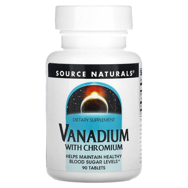 Ванадий с хромом, 90 таблеток Source Naturals