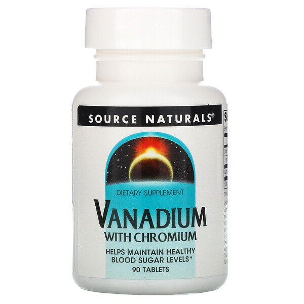 Ванадий с хромом, 90 таблеток Source Naturals