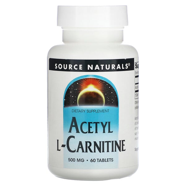 Acetyl L-Carnitine - 500 мг - 60 таблеток - Source Naturals Source Naturals