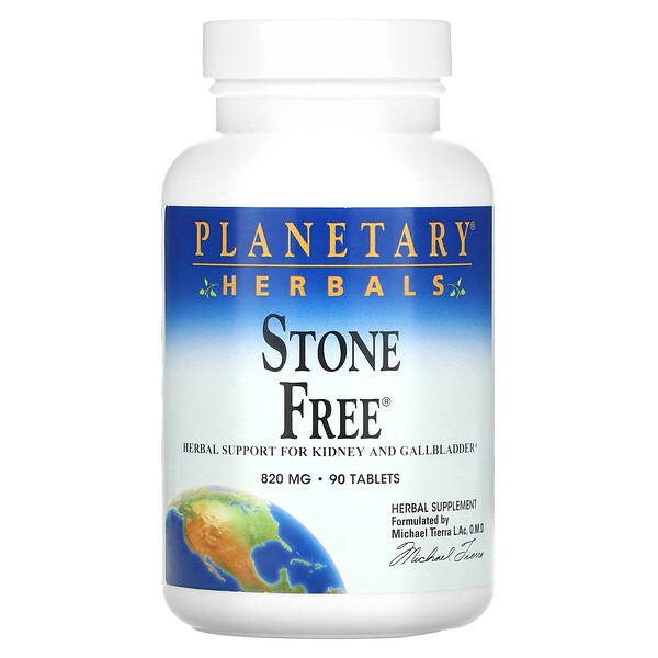 Без камней, 820 мг, 90 таблеток Planetary Herbals