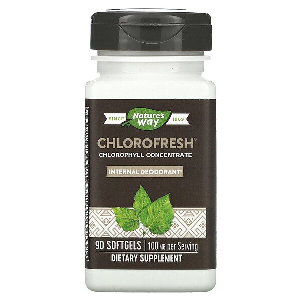 Chlorofresh, Концентрат хлорофилла, 50 мг, 90 мягких таблеток Nature's Way