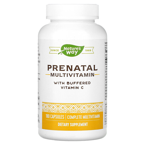 Мультивитамины для беременных с забуференным витамином С, 180 капсул Nature's Way