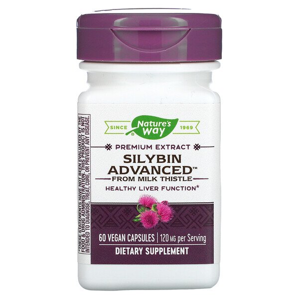 Premium Extract Silybin Advanced, 120 мг, 60 веганских капсул Nature's Way