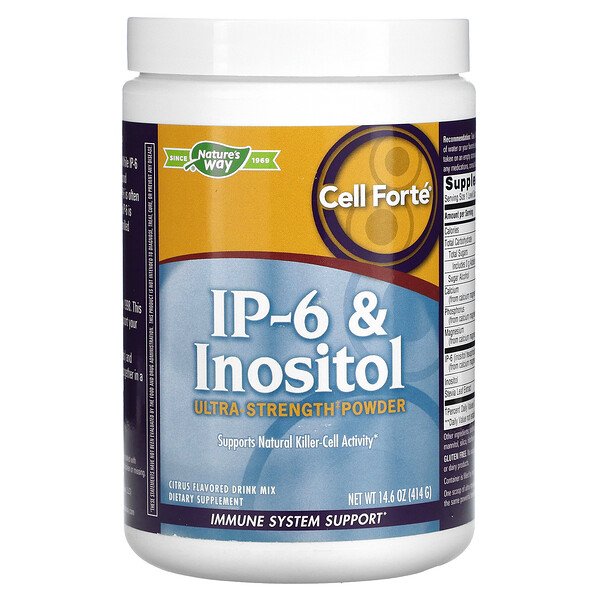 Cell Forté, IP-6 и инозитол, ультрасильный порошок, цитрусовый, 14,6 унций (414 г) Nature's Way
