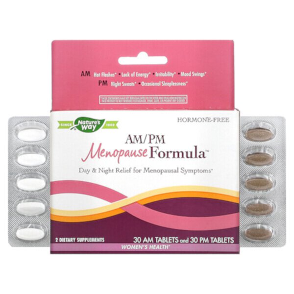 AM/PM Menopause Formula, Женское здоровье, 60 таблеток Nature's Way
