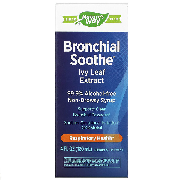 Bronchial Soothe, Экстракт листьев плюща, 4 жидких унции (120 мл) Nature's Way