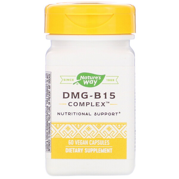 Комплекс DMG-B15, 60 веганских капсул Nature's Way