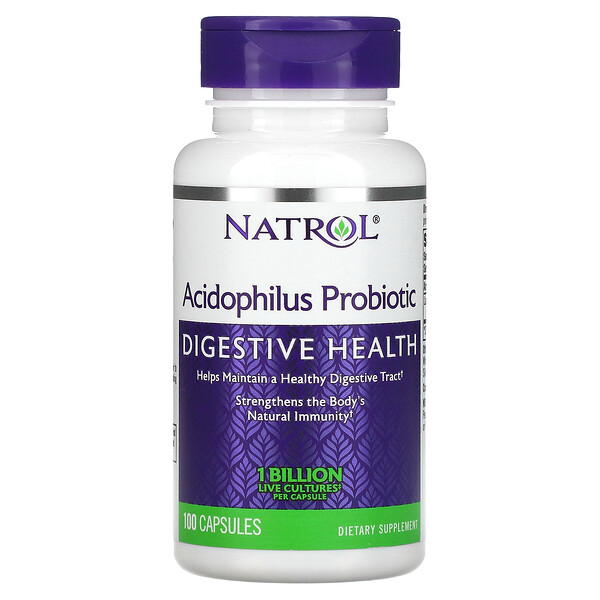 Ацидофилус Пробиотик - 1 Миллиард - 100 Капсул - Natrol Natrol