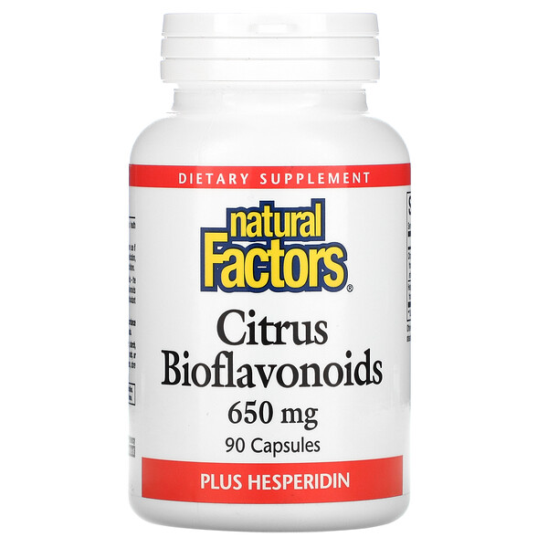 Цитрусовые биофлавоноиды плюс гесперидин, 650 мг, 90 капсул Natural Factors