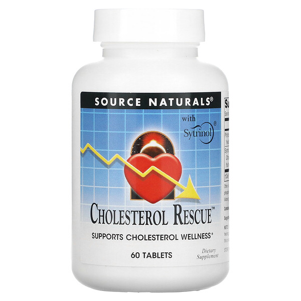 Cholesterol Rescue, 60 Tablets Source Naturals
